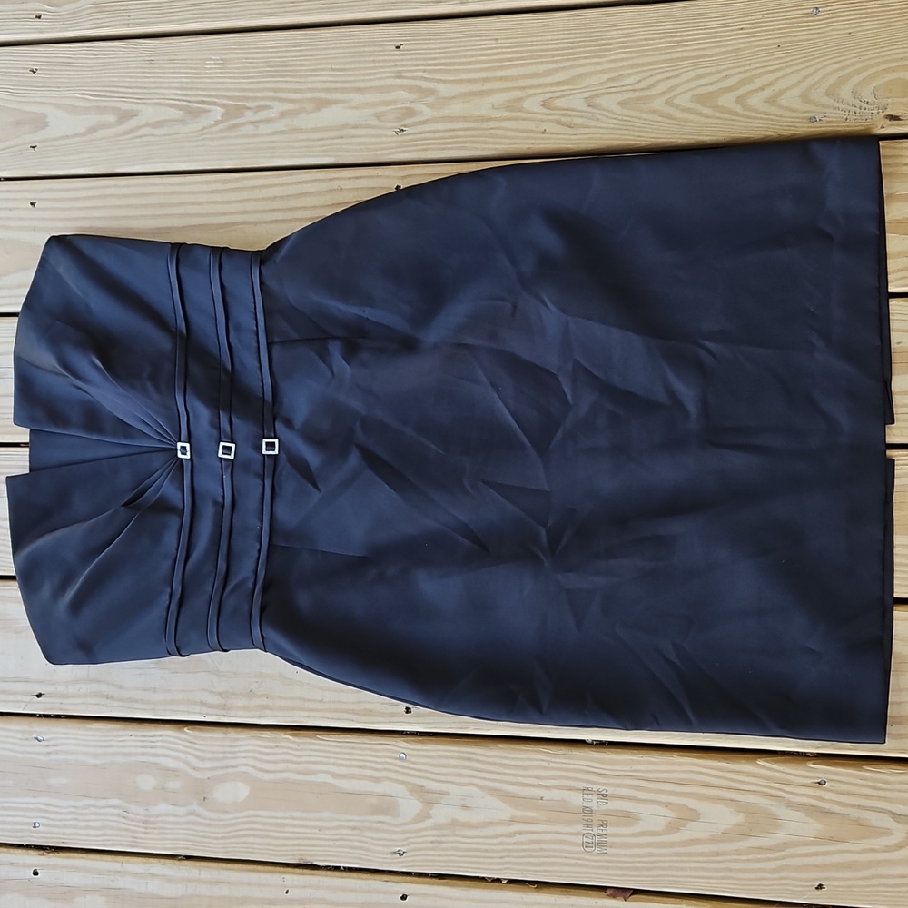 Delaru Black Strapless Cocktail Dress – Size 14